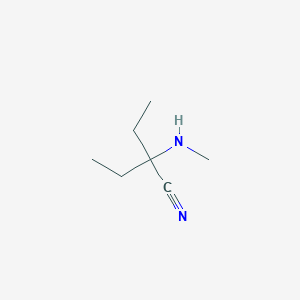 molecular formula C7H14N2 B1372332 2-Ethyl-2-(methylamino)butanenitrile CAS No. 55793-67-4
