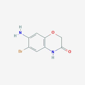 molecular formula C8H7BrN2O2 B1372339 7-amino-6-bromo-3,4-dihydro-2H-1,4-benzoxazin-3-one CAS No. 1094222-68-0