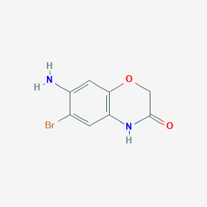 molecular formula C8H7BrN2O2 B1372339 7-Amino-6-brom-3,4-dihydro-2H-1,4-benzoxazin-3-on CAS No. 1094222-68-0