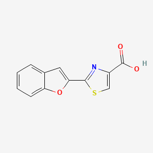 molecular formula C12H7NO3S B1372341 2-(1-苯并呋喃-2-基)-1,3-噻唑-4-羧酸 CAS No. 1152604-97-1