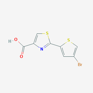 molecular formula C8H4BrNO2S2 B1372344 2-(4-Bromothiophen-2-yl)-1,3-thiazole-4-carboxylic acid CAS No. 1094456-15-1