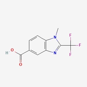 molecular formula C10H7F3N2O2 B1372347 1-methyl-2-(trifluoromethyl)-1H-1,3-benzodiazole-5-carboxylic acid CAS No. 1094264-29-5
