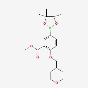 Methyl 2-((tetrahydro-2H-pyran-4-yl)methoxy)-5-(4,4,5,5-tetramethyl-1,3,2-dioxaborolan-2-yl)benzoate