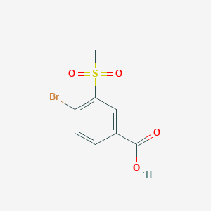 molecular formula C8H7BrO4S B1372348 4-Bromo-3-methanesulfonylbenzoic acid CAS No. 158608-01-6