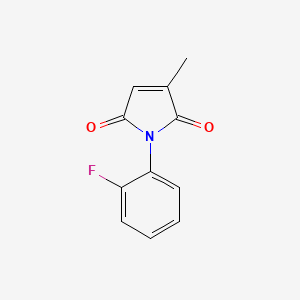 molecular formula C11H8FNO2 B1372354 1-(2-fluorophenyl)-3-methyl-2,5-dihydro-1H-pyrrole-2,5-dione CAS No. 1098352-14-7