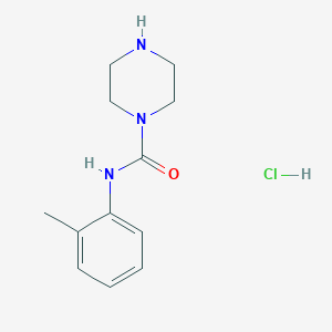 molecular formula C12H18ClN3O B1372362 N-o-tolylpiperazine-1-carboxamide hydrochloride CAS No. 1215359-90-2