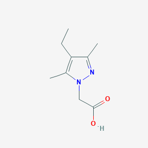 molecular formula C9H14N2O2 B1372363 (4-ethyl-3,5-dimethyl-1H-pyrazol-1-yl)acetic acid CAS No. 1177352-85-0