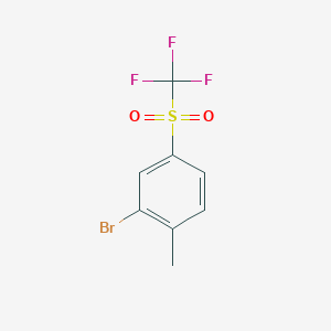molecular formula C8H6BrF3O2S B1372369 2-Bromo-1-methyl-4-(trifluoromethylsulfonyl)benzene CAS No. 1133116-35-4