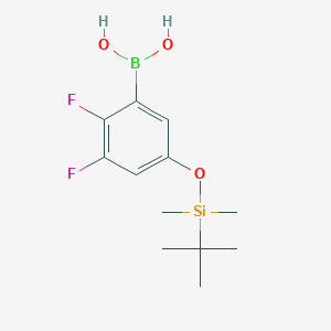 molecular formula C12H19BF2O3Si B1372370 5-(叔丁基二甲基甲硅烷基氧基)-2,3-二氟苯硼酸 CAS No. 1150114-45-6