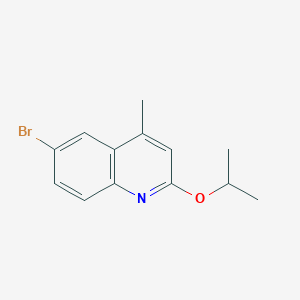 molecular formula C13H14BrNO B1372371 6-Bromo-2-isopropoxy-4-methylquinoline CAS No. 1187386-11-3