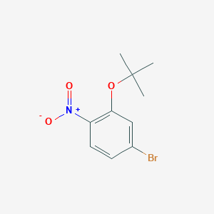 molecular formula C10H12BrNO3 B1372373 4-Bromo-2-(tert-butoxy)-1-nitrobenzene CAS No. 1187386-34-0