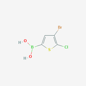 molecular formula C4H3BBrClO2S B1372374 (4-Bromo-5-chlorothiophen-2-yl)boronic acid CAS No. 1150114-72-9
