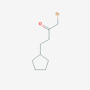 molecular formula C9H15BrO B1372379 1-Bromo-4-cyclopentylbutan-2-one CAS No. 1218765-00-4