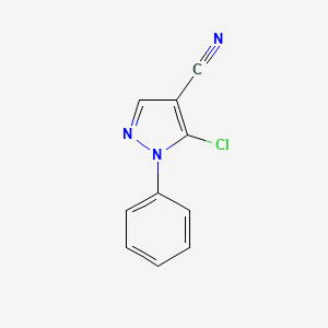 molecular formula C10H6ClN3 B1372380 5-Chloro-1-phenyl-1H-pyrazole-4-carbonitrile CAS No. 1050619-81-2