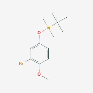 molecular formula C13H21BrO2Si B1372382 (3-Bromo-4-methoxyphenoxy)(tert-butyl)dimethylsilane CAS No. 1133116-37-6