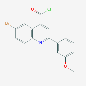 molecular formula C17H11BrClNO2 B1372387 6-Bromo-2-(3-methoxyphenyl)quinoline-4-carbonyl chloride CAS No. 1160265-00-8