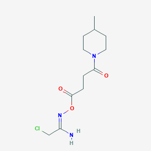 molecular formula C12H20ClN3O3 B13723935 [(Z)-(1-amino-2-chloroethylidene)amino] 4-(4-methylpiperidin-1-yl)-4-oxobutanoate 