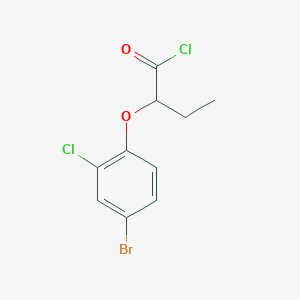 molecular formula C10H9BrCl2O2 B1372403 2-(4-溴-2-氯苯氧基)丁酰氯 CAS No. 1160257-42-0