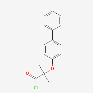 molecular formula C16H15ClO2 B1372412 2-(Biphenyl-4-yloxy)-2-methylpropanoyl chloride CAS No. 4878-10-8