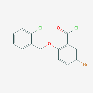 molecular formula C14H9BrCl2O2 B1372414 5-Bromo-2-[(2-chlorobenzyl)oxy]benzoyl chloride CAS No. 1160250-23-6