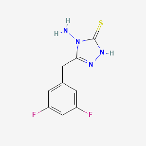 molecular formula C9H8F2N4S B1372416 4-Amino-5-(3,5-difluorobenzyl)-4H-1,2,4-triazole-3-thiol CAS No. 1160261-57-3