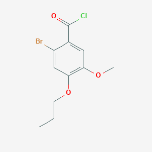 molecular formula C11H12BrClO3 B1372423 2-溴-5-甲氧基-4-丙氧基苯甲酰氯 CAS No. 1160250-44-1