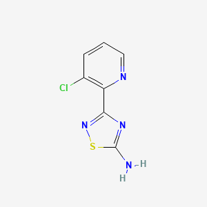 molecular formula C7H5ClN4S B1372432 3-(3-氯吡啶-2-基)-1,2,4-噻二唑-5-胺 CAS No. 1179362-16-3