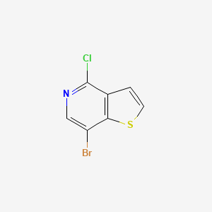 molecular formula C7H3BrClNS B1372433 7-溴-4-氯噻吩[3,2-c]吡啶 CAS No. 29064-76-4