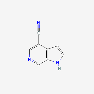 molecular formula C8H5N3 B1372439 1H-pyrrolo[2,3-c]pyridine-4-carbonitrile CAS No. 1190319-59-5