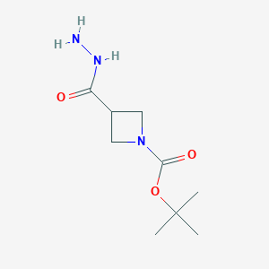 molecular formula C9H17N3O3 B1372443 Tert-butyl 3-(hydrazinecarbonyl)azetidine-1-carboxylate CAS No. 1001907-44-3