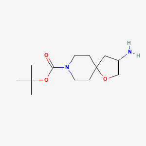 molecular formula C13H24N2O3 B1372446 叔丁基 3-氨基-1-氧杂-8-氮杂螺[4.5]癸烷-8-羧酸酯 CAS No. 1160246-91-2