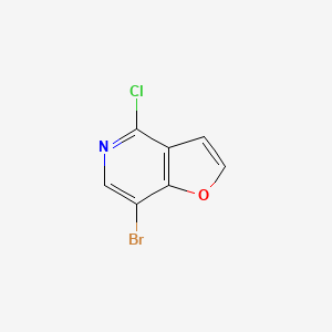 molecular formula C7H3BrClNO B1372453 7-Bromo-4-chlorofuro[3,2-c]pyridine CAS No. 1105187-43-6
