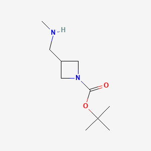 molecular formula C10H20N2O2 B1372467 Tert-butyl 3-((methylamino)methyl)azetidine-1-carboxylate CAS No. 1049730-81-5
