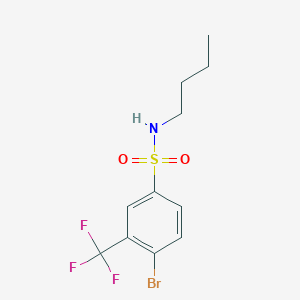 molecular formula C11H13BrF3NO2S B1372475 4-Bromo-N-butyl-3-(trifluoromethyl)benzenesulfonamide CAS No. 1020253-05-7