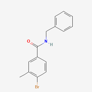 molecular formula C15H14BrNO B1372476 N-Benzyl-4-bromo-3-methylbenzamide CAS No. 1020252-76-9