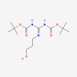molecular formula C14H27N3O5 B1372484 3-[2,3-Bis(tert-butoxycarbonyl)guanidino]propanol CAS No. 405075-82-3