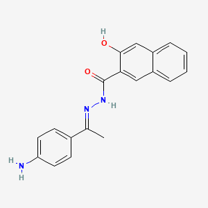 N'-[1-(4-aminophenyl)ethylidene]-3-hydroxy-2-naphthohydrazide