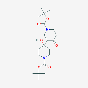 DI-Tert-butyl 4'-hydroxy-4-oxo-[3,4'-bipiperidine]-1,1'-dicarboxylate