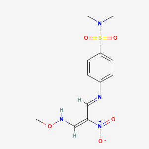 4-[[(E)-3-(methoxyamino)-2-nitroprop-2-enylidene]amino]-N,N-dimethylbenzenesulfonamide