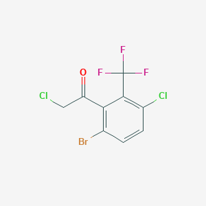 molecular formula C9H4BrCl2F3O B13724964 6'-Bromo-3'-chloro-2'-(trifluoromethyl)phenacyl chloride 