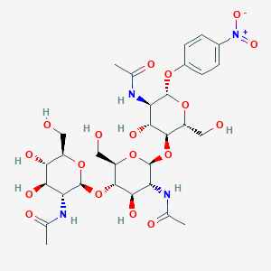 molecular formula C30H44N4O18 B13724978 4-Nitrophenyl N,N',N''-triacetyl-b-D-chitotriose 