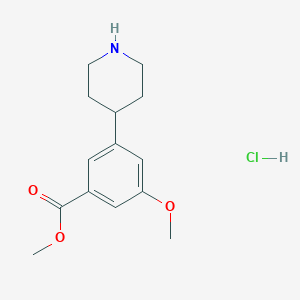 molecular formula C14H20ClNO3 B13724987 Methyl 3-methoxy-5-(piperidin-4-yl)benzoate hydrochloride 