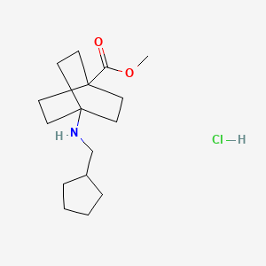 Methyl 4-((cyclopentylmethyl)amino)bicyclo[2.2.2]octane-1-carboxylate hydrochloride