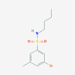 molecular formula C11H16BrNO2S B1372500 3-溴-N-丁基-5-甲基苯磺酰胺 CAS No. 1020252-93-0