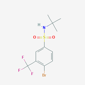 molecular formula C11H13BrF3NO2S B1372502 4-Bromo-N-tert-butyl-3-(trifluoromethyl)benzenesulfonamide CAS No. 1020253-06-8