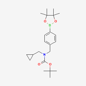 Cyclopropylmethyl-[4-(4,4,5,5-tetramethyl-[1,3,2]dioxaborolan-2-yl)-benzyl]-carbamic acid tert-butyl ester