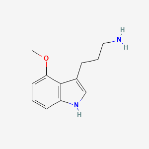 molecular formula C12H16N2O B13725051 3-(4-Methoxy-3-indolyl)-1-propanamine 