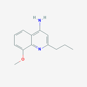 molecular formula C13H16N2O B13725060 4-Amino-8-methoxy-2-propylquinoline CAS No. 1189107-31-0