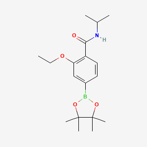 molecular formula C18H28BNO4 B13725074 2-Ethoxy-n-(propan-2-yl)-4-(tetramethyl-1,3,2-dioxaborolan-2-yl)benzamide 