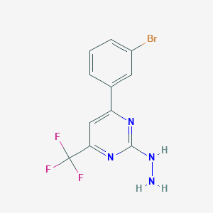 6-(3-Bromophenyl)-2-hydrazino-4-(trifluoromethyl)pyrimidine